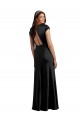 Stretch Satin A-Line Long Cap Sleeves Keyhole Back Formal Evening Gown / Prom Dress / Bridesmaid Dress Sheffield
