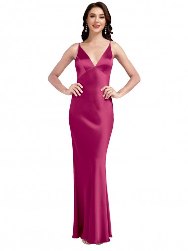 Stretch Satin A-Line Sleeveless Fuchsia Formal Evening Gown / Prom Dress / Bridesmaid Dress Sheffield