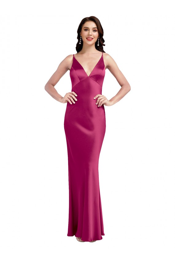Stretch Satin A-Line Sleeveless Fuchsia Formal Evening Gown / Prom Dress / Bridesmaid Dress Sheffield