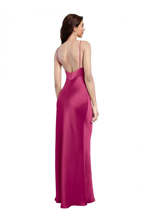 Stretch Satin A-Line Sleeveless Fuchsia Formal Evening Gown / Prom Dress / Bridesmaid Dress Sheffield