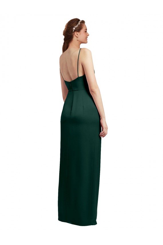 Stretch Satin Column Long Sleeveless Low Back Formal Evening Gown / Prom Dress / Bridesmaid Dress Sheffield