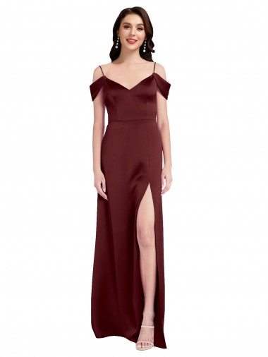 Stretch Satin A-Line Long Sleeveless Formal Dress / Bridesmaid Dress Sheffield