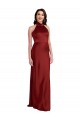 Stretch Satin A-Line Long Sleeveless Backless Black Tie Evening Gown / Prom Dress / Bridesmaid Dress Sheffield