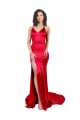 Stretch Satin Mermaid Long Sleeveless Low Back Red Prom Dresses Sheffield