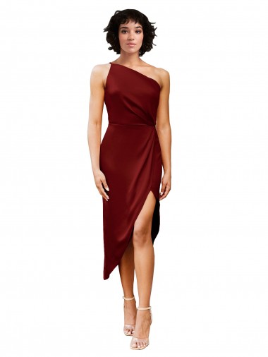 Stretch Satin Sheath Sheath Sleeveless Burgundy Black Tie Evening Gown / Prom Dress / Bridesmaid Dress Sheffield