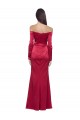 Stretch Satin Sheath Long Long Sleeves Formal Evening Gown / Prom Dress / Bridesmaid Dress Sheffield