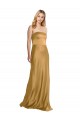 Stretch Satin A-Line Sleeveless Gold Formal Evening Gown / Prom Dress / Bridesmaid Dress Sheffield