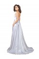 Stretch Satin A-Line Long Sleeveless Beach Wedding Dress Sheffield