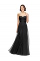 Soft Tulle A-Line Sleeveless Black Bridesmaid Gown Sheffield