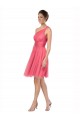 Tulle A-Line Long Sleeveless Watermelon Bridesmaid Dress Sheffield