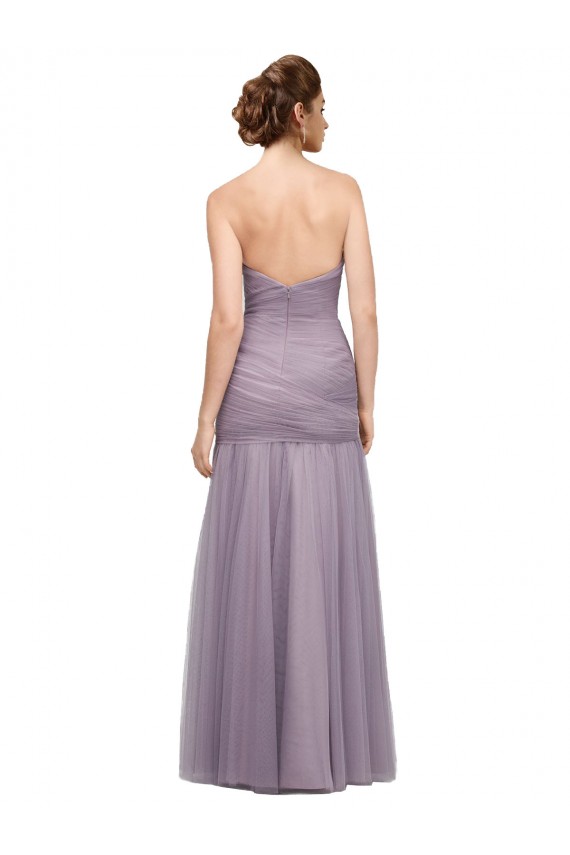 Tulle Mermaid Long Sleeveless Heather Bridesmaid Dresses Sheffield