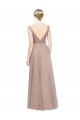 Soft Tulle A-Line Long V-Neck Sleeveless Bridesmaid Dress Sheffield