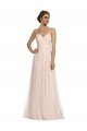Tulle A-Line Long Sleeveless Pink Bridesmaid Dress Sheffield