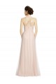 Tulle A-Line Long Sleeveless Pink Bridesmaid Dress Sheffield