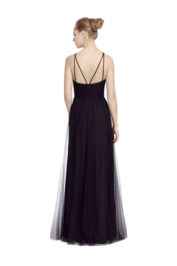 Soft Tulle A-Line Long Sleeveless Bridesmaid Gown Sheffield