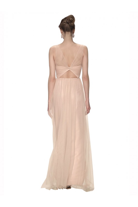 Tulle Sheath Long Sleeveless Bridesmaid Dress Sheffield