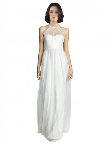 Tulle A-Line Long Sleeveless Bridesmaid Dress Sheffield