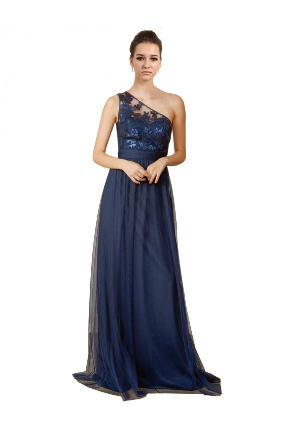 Tulle A-Line Sweep Train Sleeveless Bridesmaid Dress Sheffield