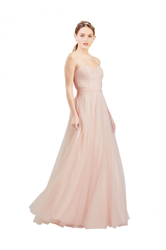 Tulle A-Line Long Sleeveless Open Back Semi Formal Dress / Bridesmaid Dress Sheffield