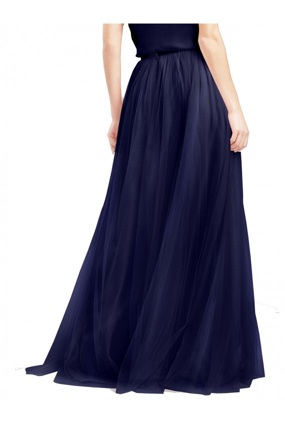 Tulle A-Line Sleeveless Navy Blue Semi Formal Evening Dress / Bridesmaid Dress Sheffield