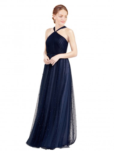 Soft Tulle A-Line Long Sleeveless Bridesmaid Dress / Evening Dress Sheffield