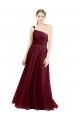 Tulle A-Line Long Sleeveless Burgundy Evening Dresses Sheffield
