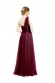 Tulle A-Line Long Sleeveless Burgundy Evening Dresses Sheffield