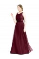 Tulle A-Line Long Sleeveless Keyhole Back Semi Formal Evening Dress / Bridesmaid Dress Sheffield