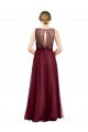 Tulle A-Line Long Sleeveless Keyhole Back Semi Formal Evening Dress / Bridesmaid Dress Sheffield