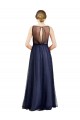 Tulle A-Line Long Sleeveless Keyhole Back Semi Formal Evening Dress / Bridesmaid Dress Sheffield