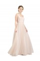 Tulle A-Line Long Sleeveless Open Back Semi Formal Evening Dress / Bridesmaid Dress Sheffield