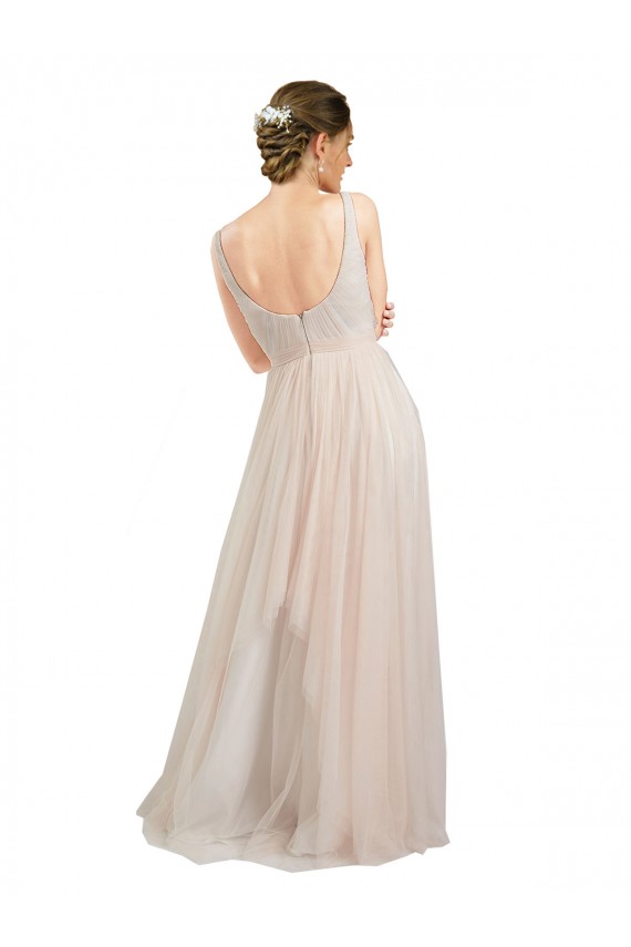 Tulle A-Line Long Sleeveless Open Back Semi Formal Evening Dress / Bridesmaid Dress Sheffield