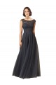 Tulle & Lace A-Line Long Cap Sleeves Bridesmaid Dress Sheffield
