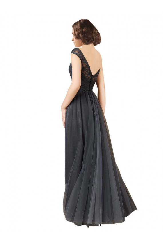 Tulle & Lace A-Line Long Cap Sleeves Bridesmaid Dress Sheffield