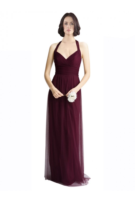 Tulle A-Line Long Sleeveless Open Back Bridesmaid Dress / Evening Dress Sheffield