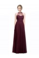 Tulle A-Line Long Sleeveless Red Bridesmaid Dress Sheffield