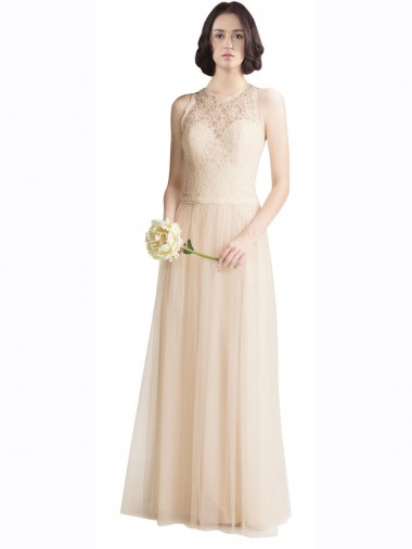 Tulle & Lace A-Line Sleeveless Ivory Bridesmaid Dress Sheffield