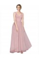 Tulle Long Sleeveless V-Back Bridesmaid Dress Sheffield
