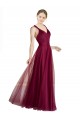 Tulle A-Line Long Sleeveless Criss Cross Open Back Bridesmaid Dress Sheffield