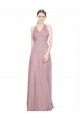 Tulle A-Line Long Sleeveless Low Back Bridesmaid Gown Sheffield