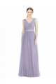Tulle A-Line Sleeveless Lilac Bridesmaid Dress Sheffield