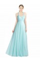 Tulle A-Line Sleeveless Mint Green Bridesmaid Dress Sheffield