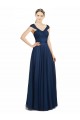 Tulle A-Line Long Sleeveless Open Back Dark Navy Bridesmaid Dresses Sheffield