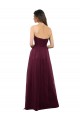 Tulle A-Line Long Sleeveless Low Back Burgundy Bridesmaid Dresses Sheffield