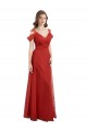 Tulle A-Line Long Cold Shoulder Low Back Formal Dress / Bridesmaid Dress Sheffield