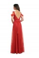Tulle A-Line Long Cold Shoulder Low Back Formal Dress / Bridesmaid Dress Sheffield