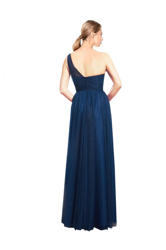 Tulle A-Line Long Sleeveless Black Bridesmaid Dresses Sheffield