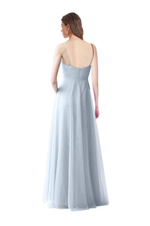 Soft Tulle A-Line Long Sleeveless Bridesmaid Dress Sheffield
