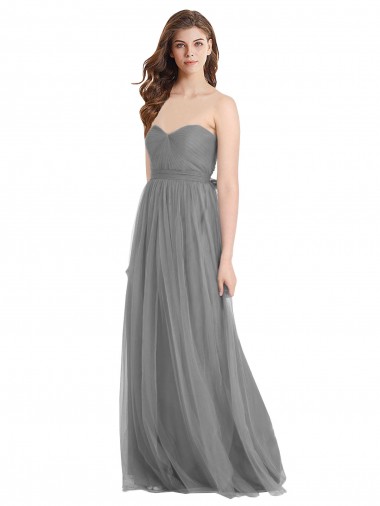 Tulle A-Line Long Sleeveless Bridesmaid Gown Sheffield
