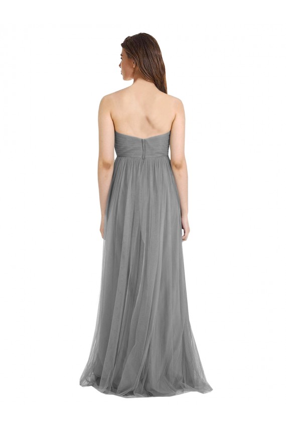 Tulle A-Line Long Sleeveless Bridesmaid Gown Sheffield